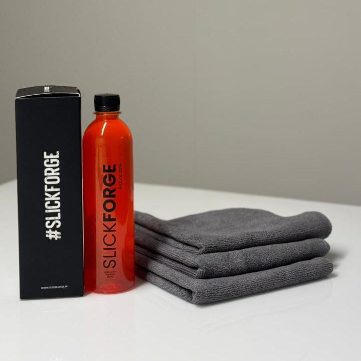 Slickforge Ultra Gloss Combo – Shine & Care Kit (1 Shampoo + 3 Microfiber Towels)